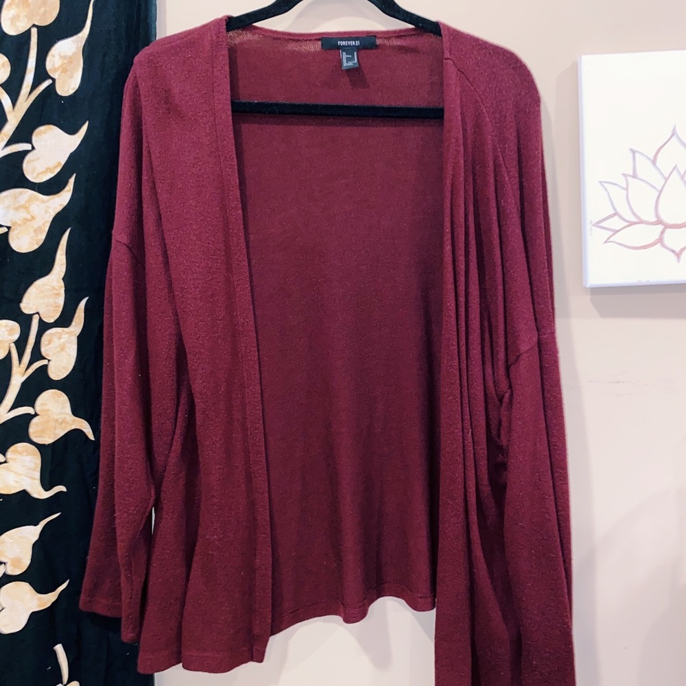 Burgundy Cardigan